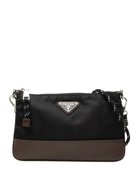 Prada Pre-Owned bandolera para móvil Speedrock bicolor de Re-Nylon con ribete Vitello 2019-2026