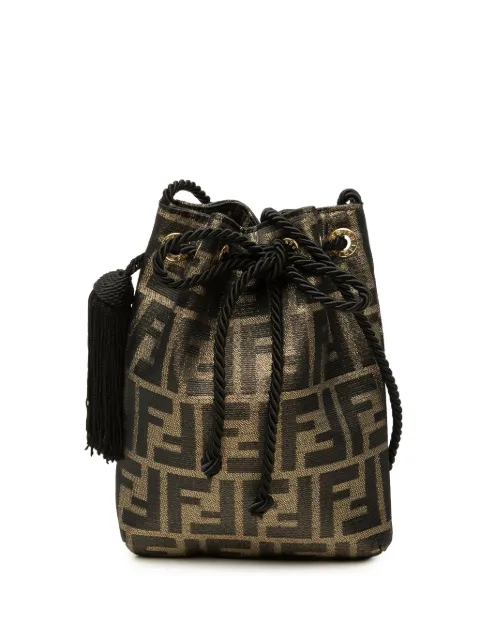 Fendi Pre-Owned 20th Century Zucca Canvas Drawstring Bucket Bag crossbody bag