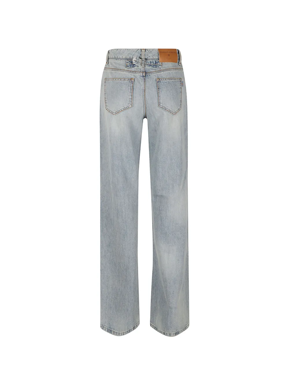 Ermanno Scervino buckled straight-leg jeans Blauw
