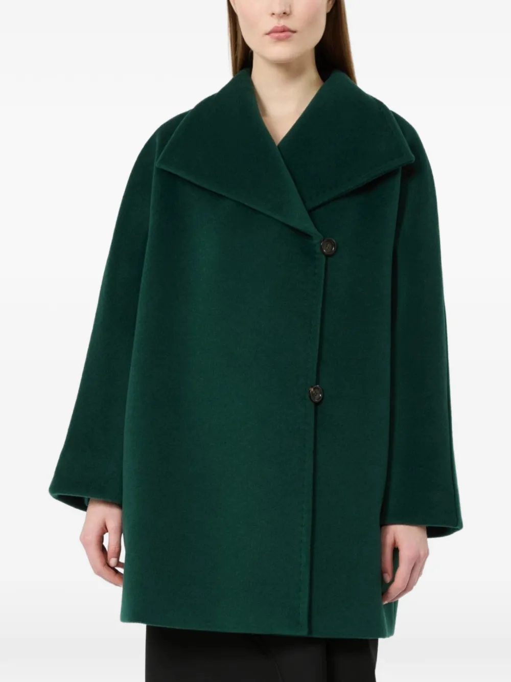 Max Mara cocoon-fit wool coat green Groen