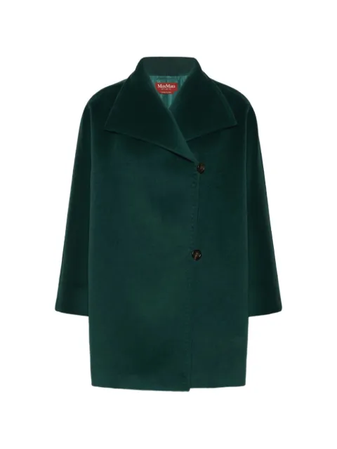 Max Mara cocoon-fit wool coat green
