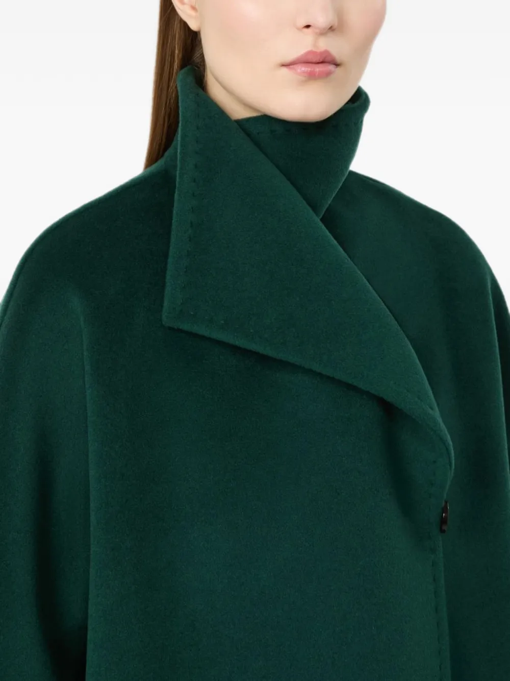 Max Mara cocoon-fit wool coat green Groen