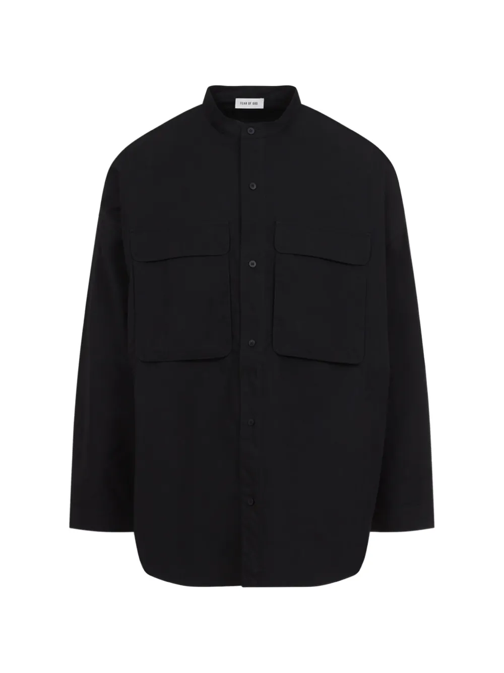 Fear Of God mandarin-collar flap-pocket shirt - Black