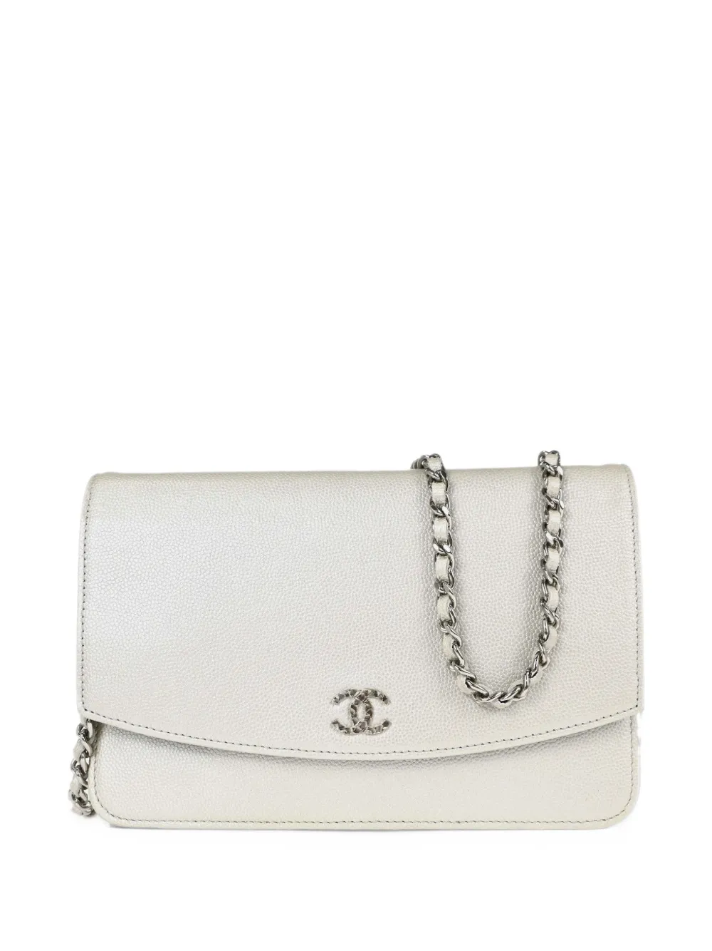 CHANEL Pre-Owned Caviar leather shoulder bag in Silver