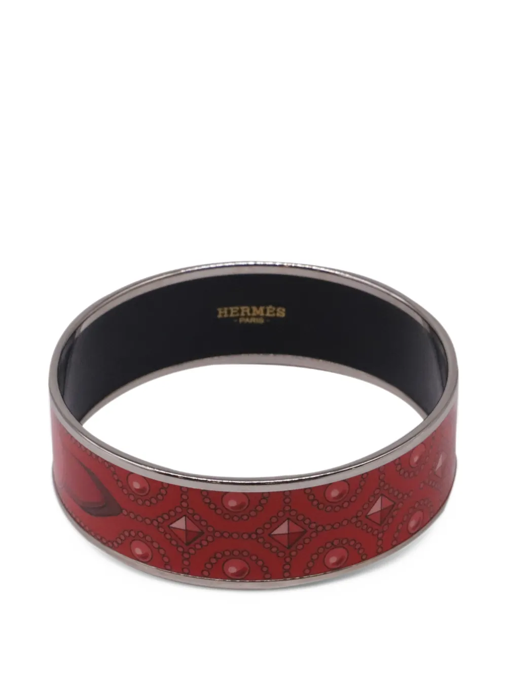 Hermès Pre-Owned enamel bangle bracelet - Argento