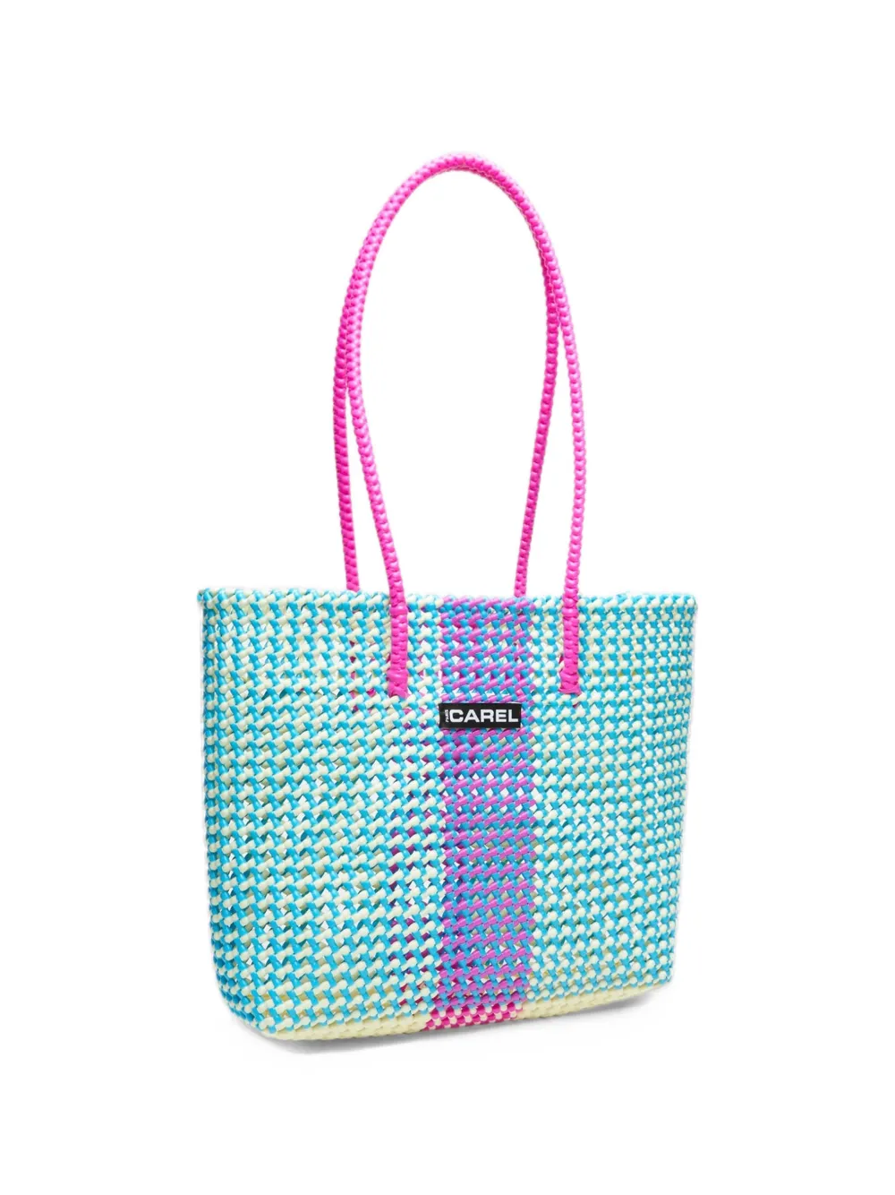 Carel Paris Scoubidou woven tote bag Blauw