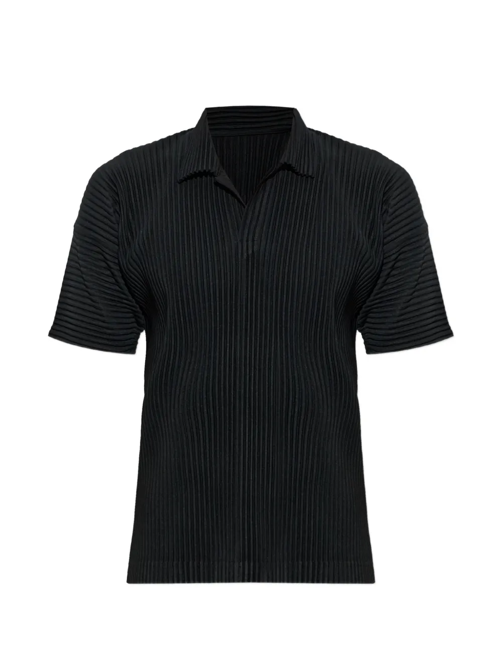 Homme Plissé Issey Miyake pleated polo shirt - Nero