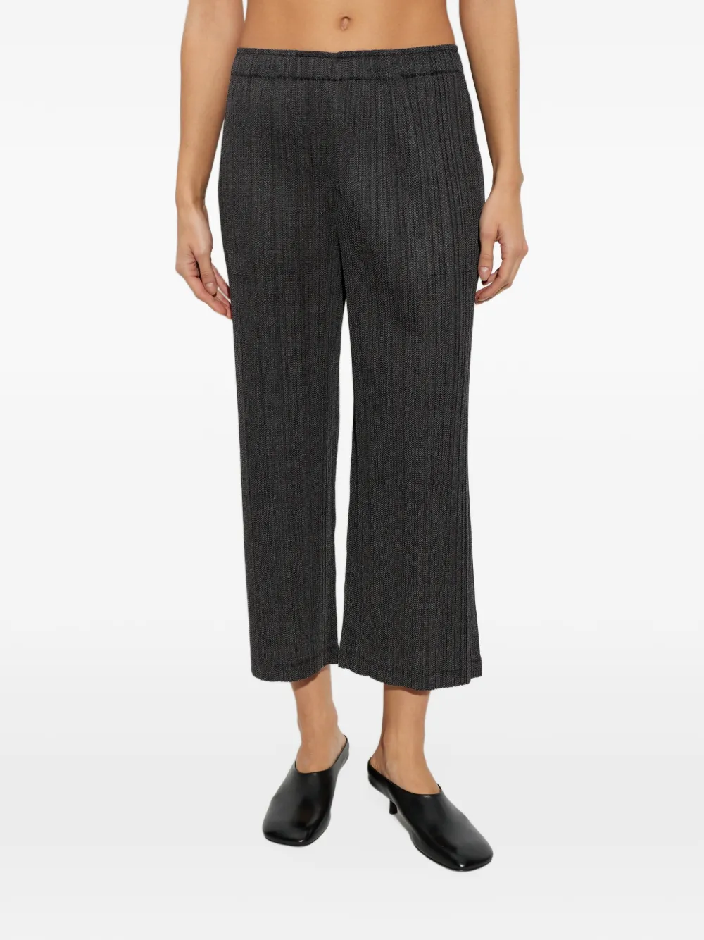 Pleats Please Issey Miyake elasticated pleated trousers Grijs