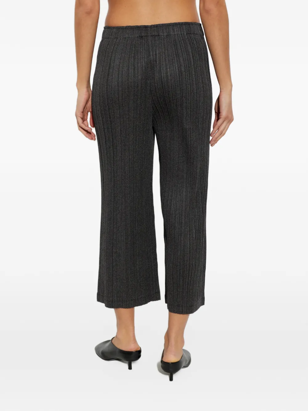 Pleats Please Issey Miyake elasticated pleated trousers Grijs