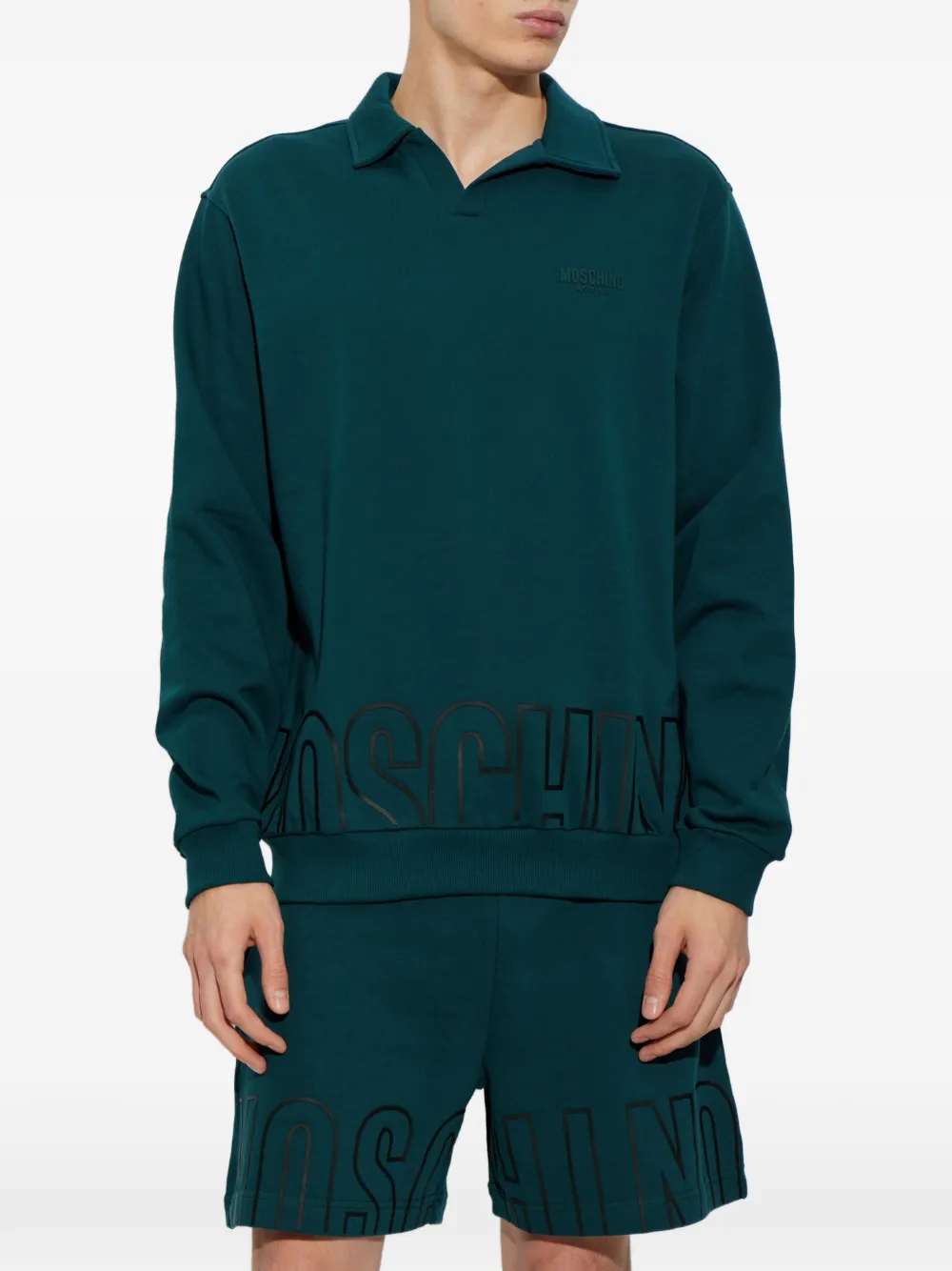 Moschino logo-print sweatshirt Groen