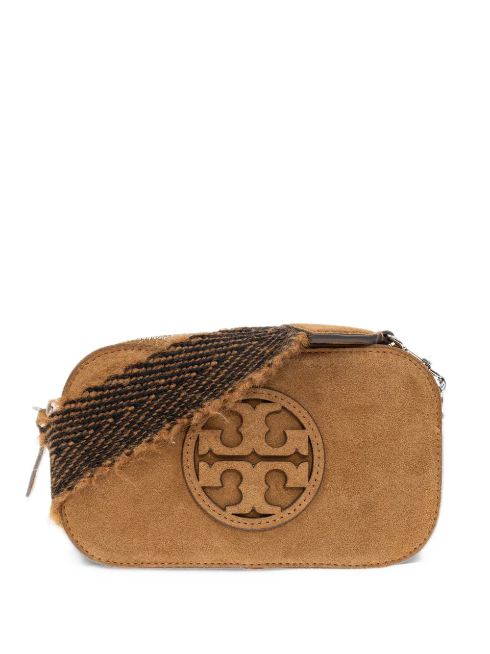 Tory Burch Mini Miller suede crossbody bag - Marrone