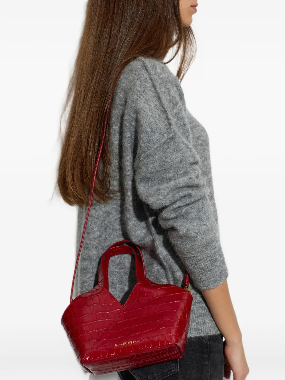 BY MALENE BIRGER 룰리 악어 가죽 토트백
