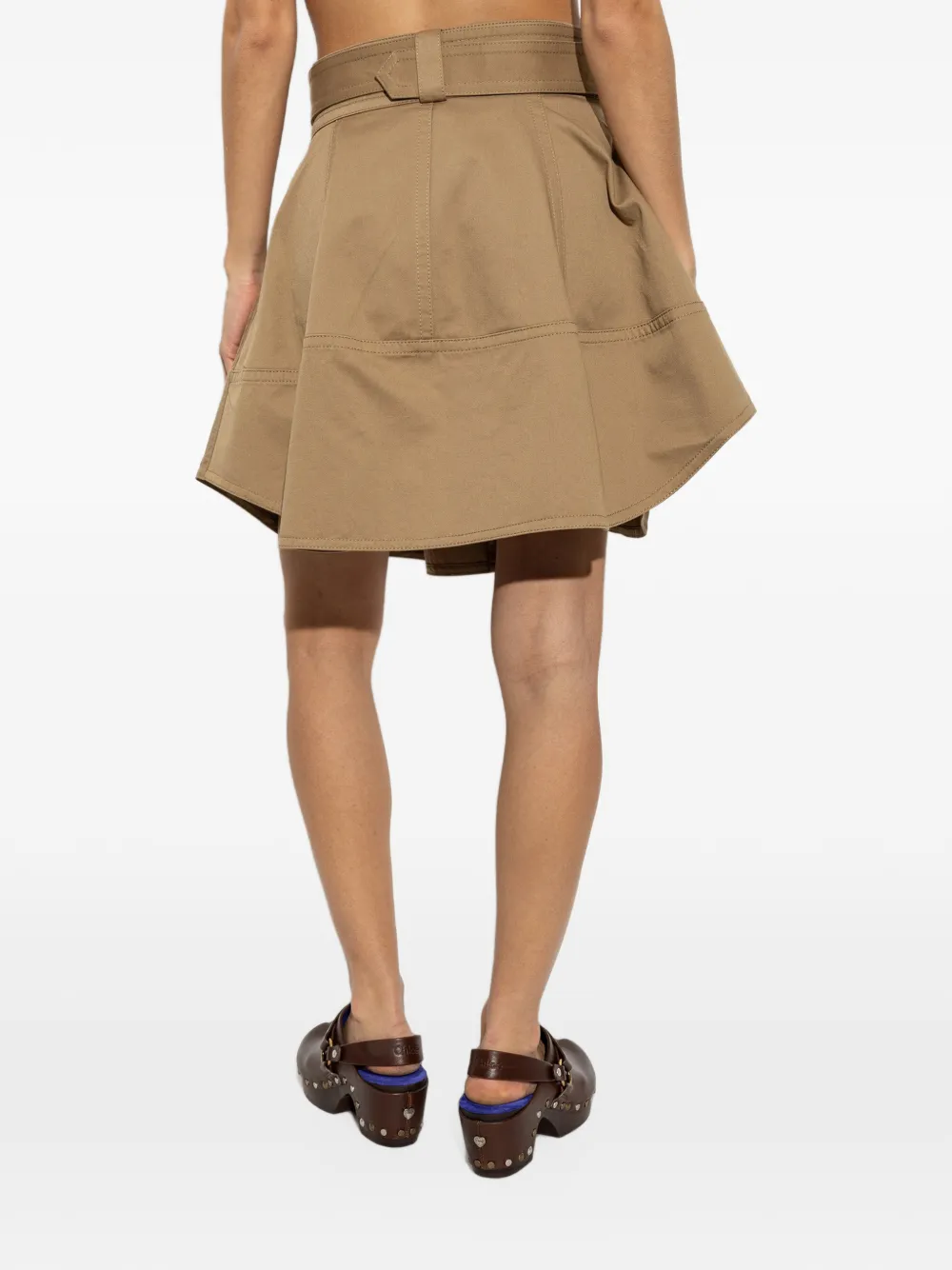 ZIMMERMANN Clash drill utility mini skirt Bruin