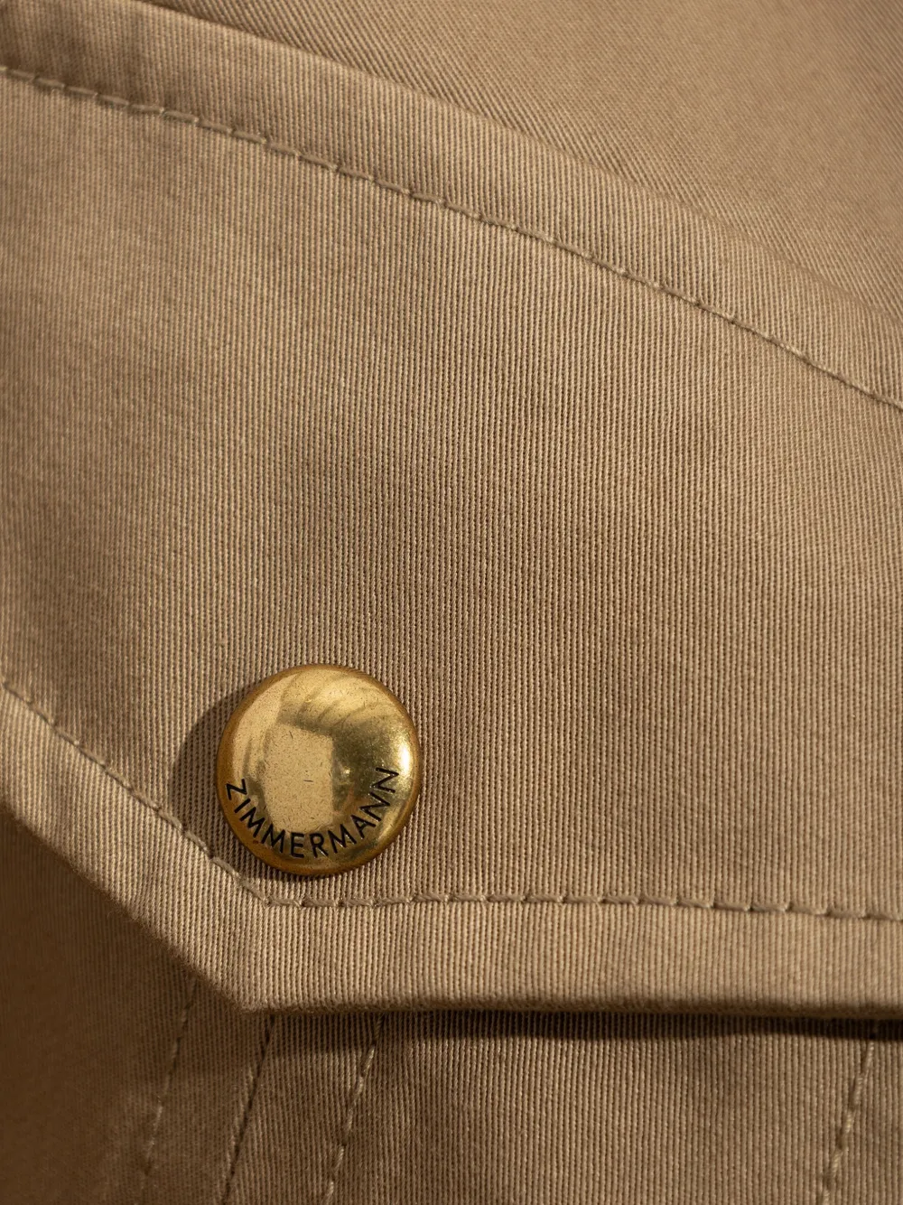 ZIMMERMANN Clash drill utility bomber jacket Beige