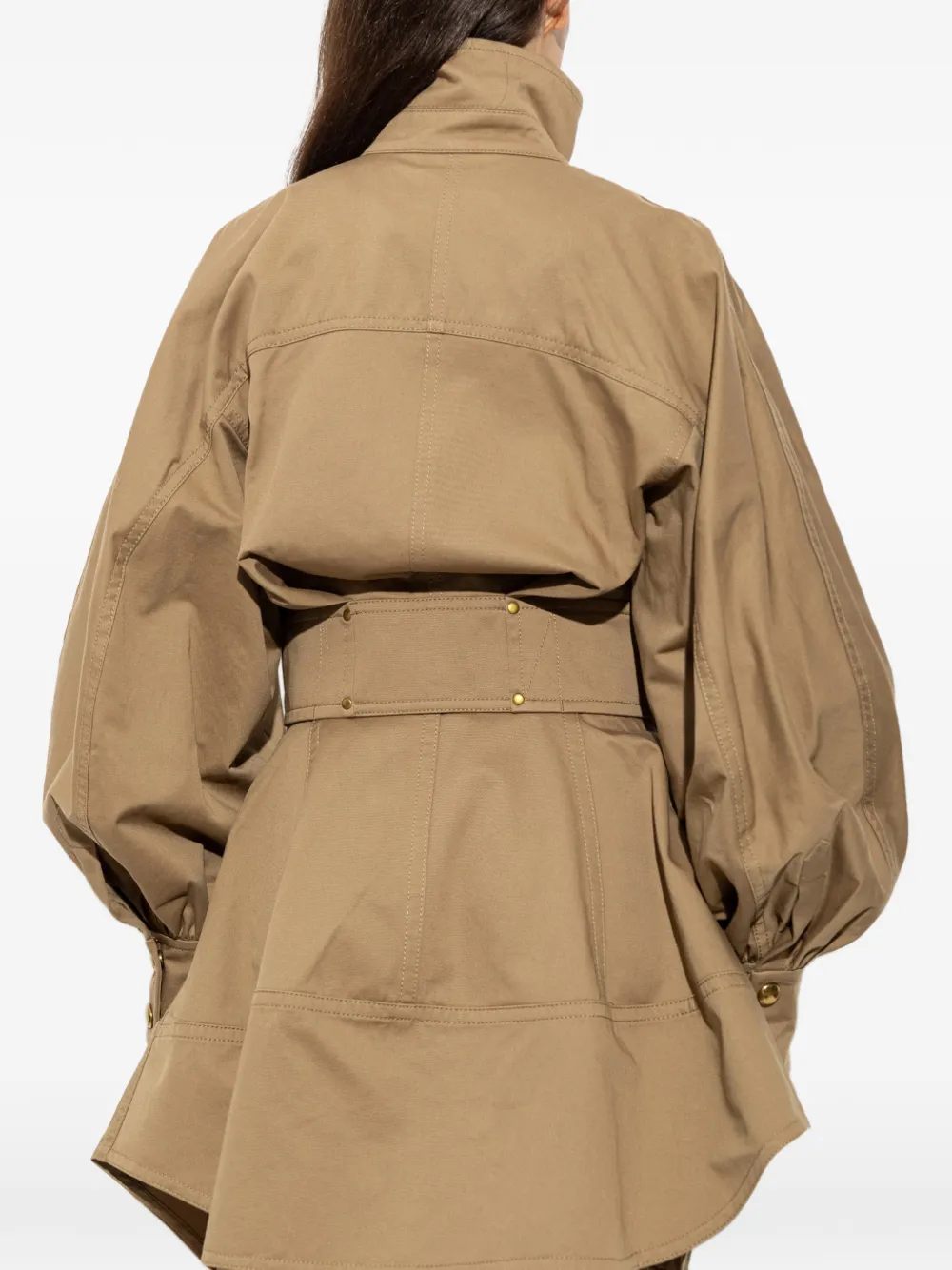 ZIMMERMANN Clash drill utility bomber jacket Beige
