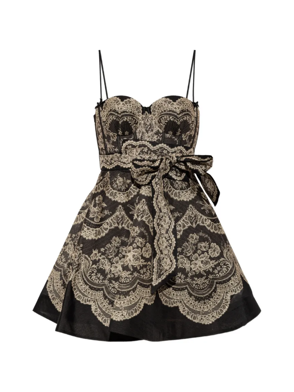 ZIMMERMANN Clash bustier mini dress Zwart