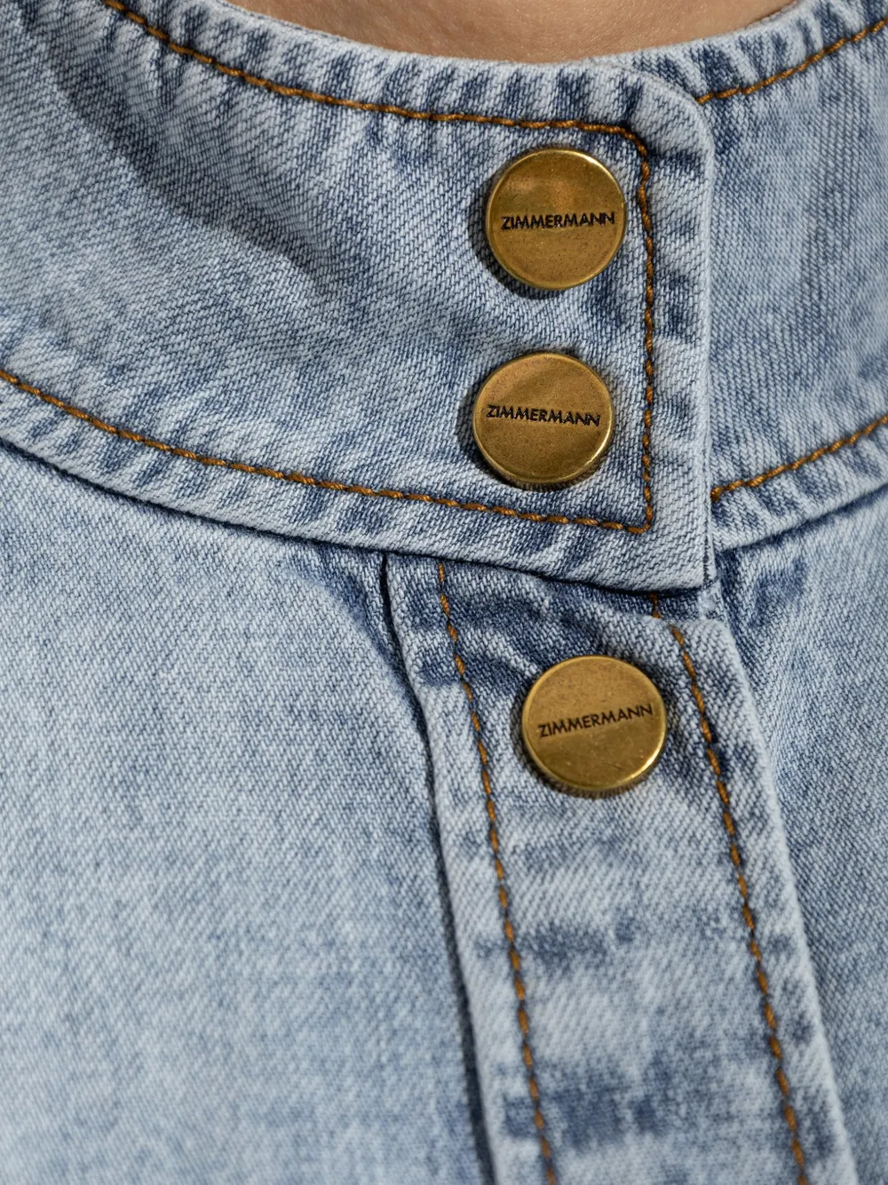 ZIMMERMANN denim utility shirt Blauw