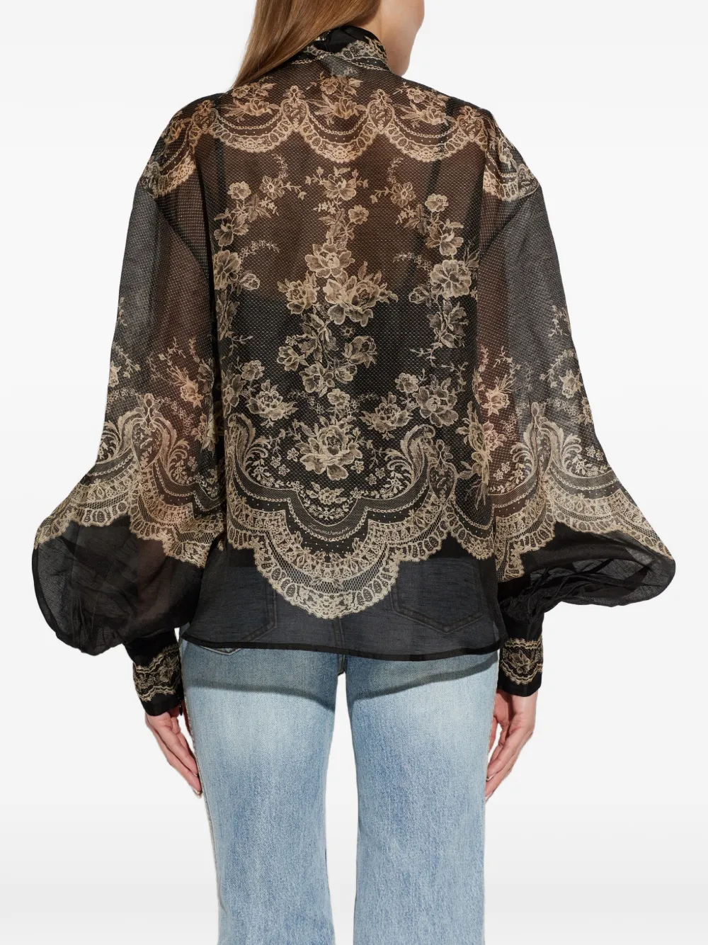 ZIMMERMANN clash-tie blouse Zwart