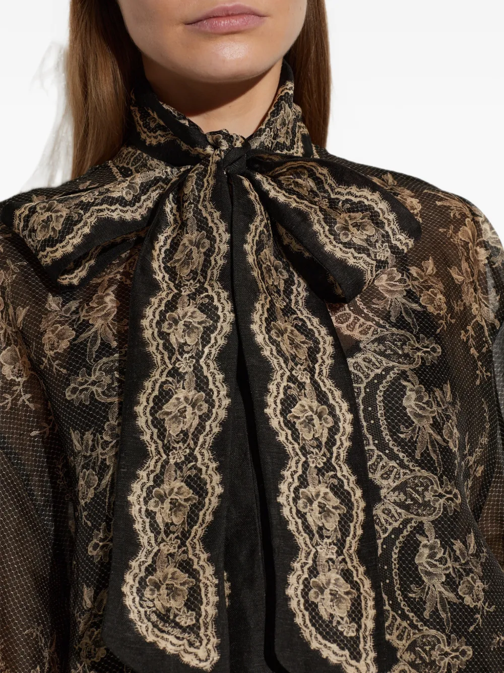 ZIMMERMANN clash-tie blouse Zwart