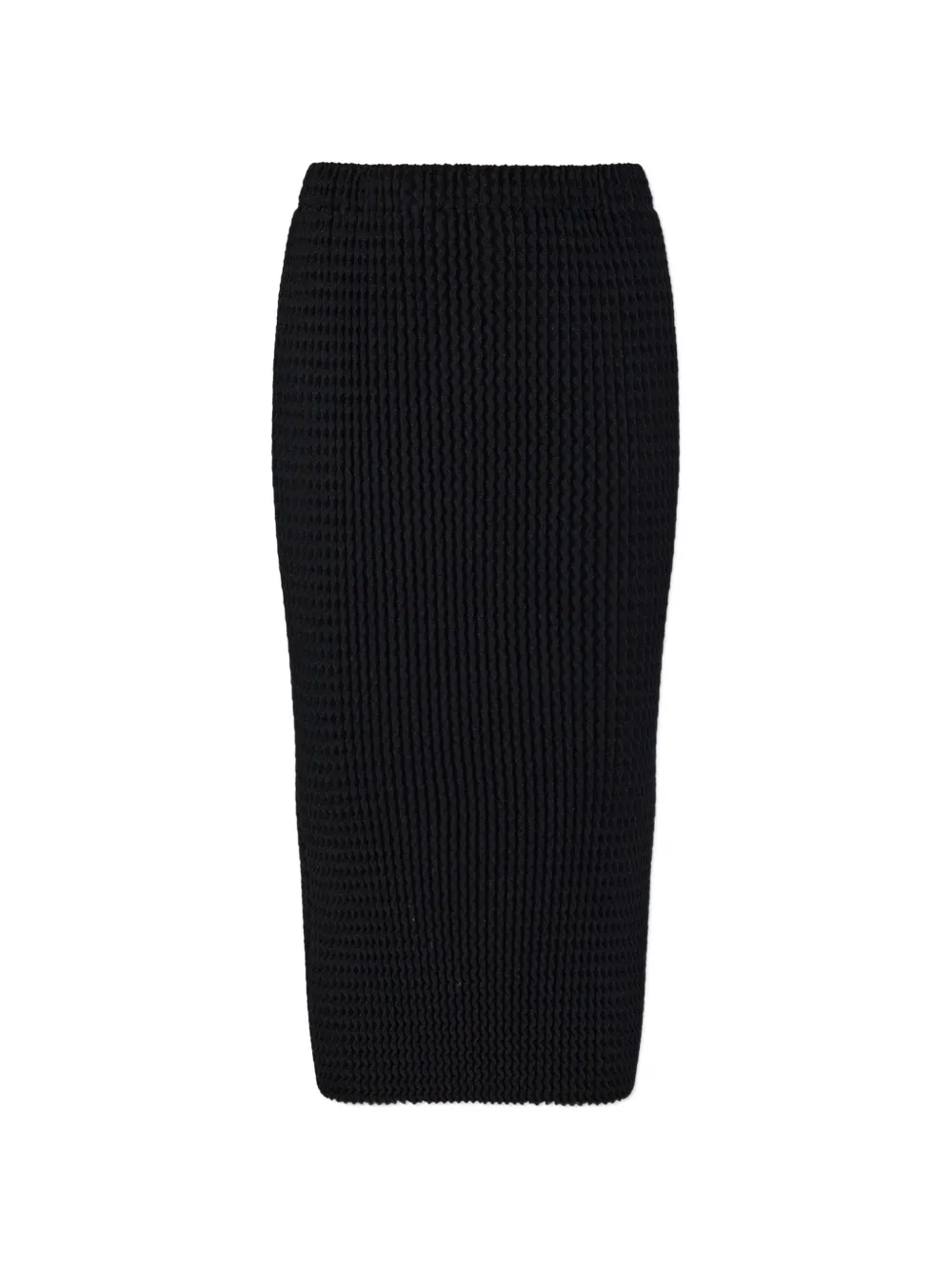Issey Miyake pleated midi skirt - Nero