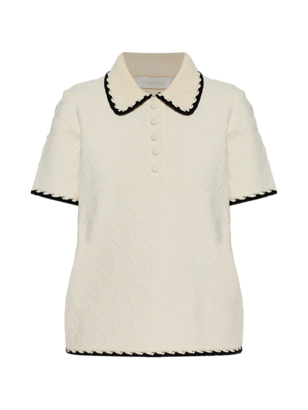 ZIMMERMANN Fairlight jacquard polo - Toni neutri
