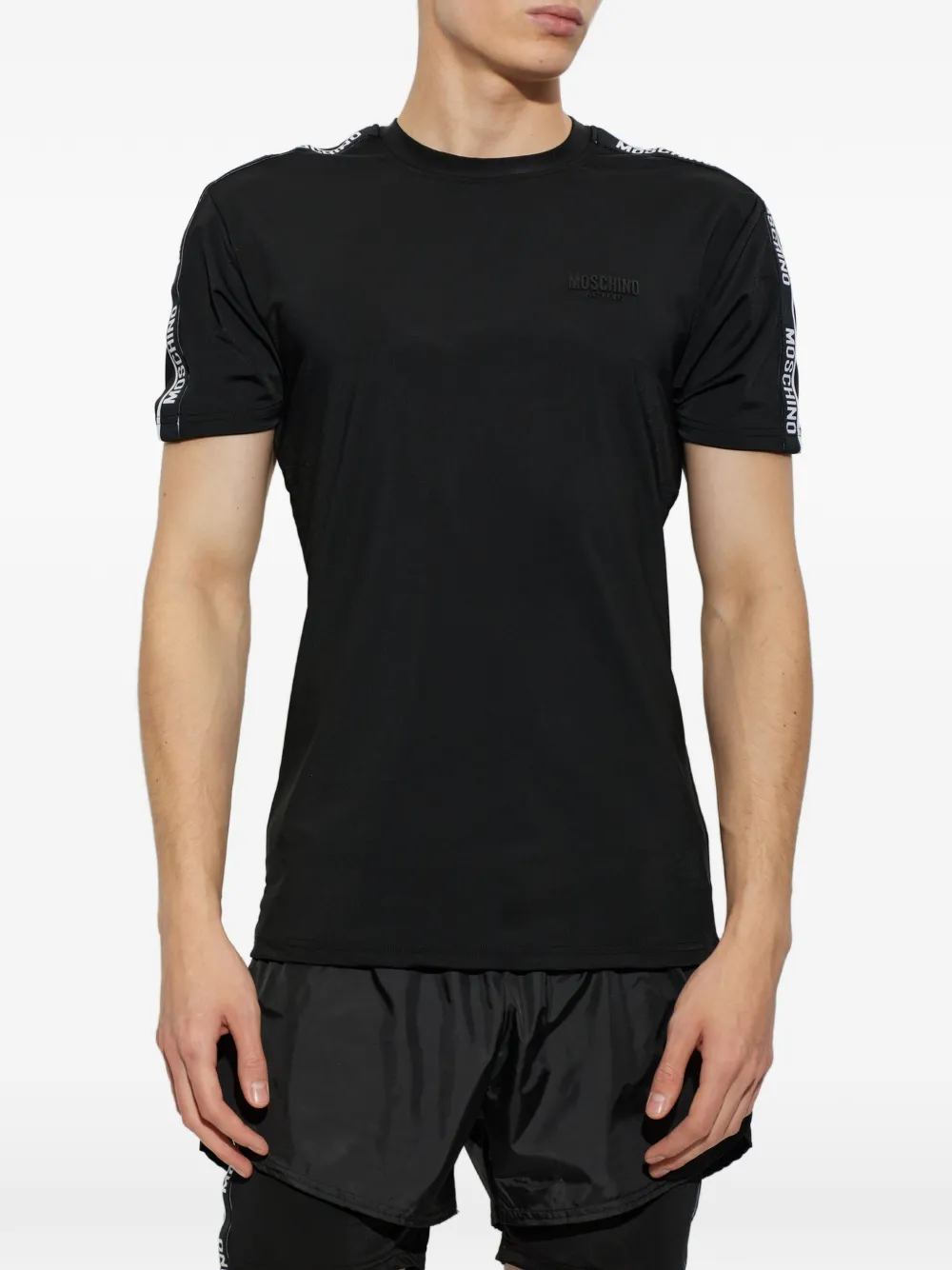 Moschino Active T-shirt met logoband Zwart