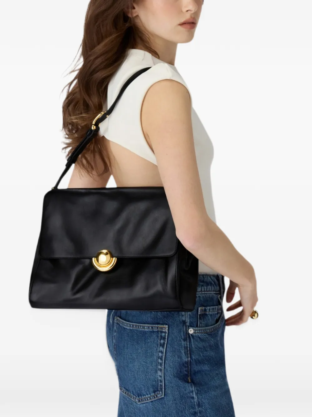Furla Domus shoulder bag M Zwart