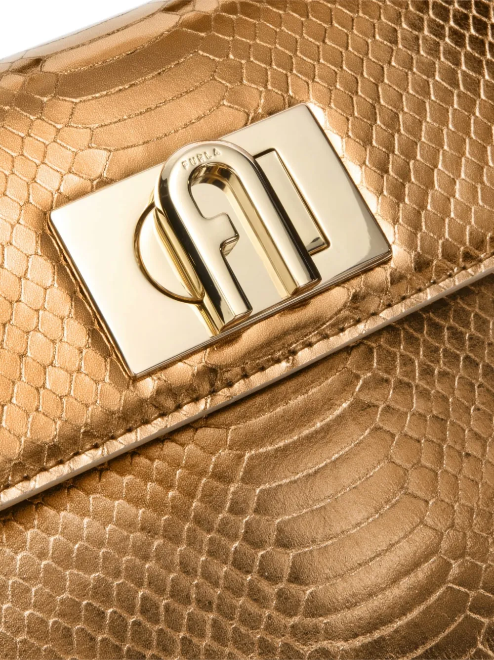 Furla 1927 top-handle mini bag Goud