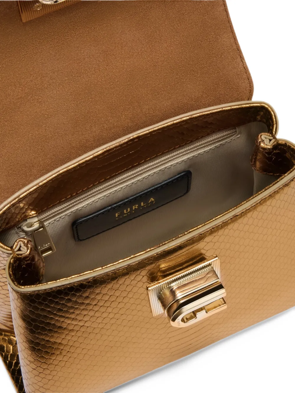 Furla 1927 top-handle mini bag Goud