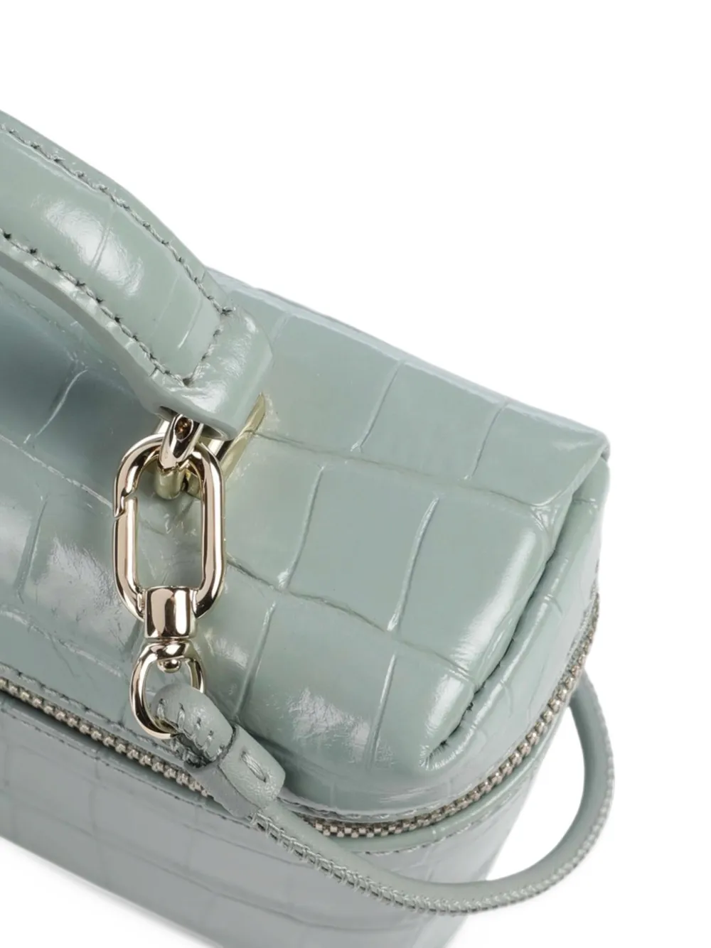 Furla Schoudertas met krokodillen-reliëf Blauw