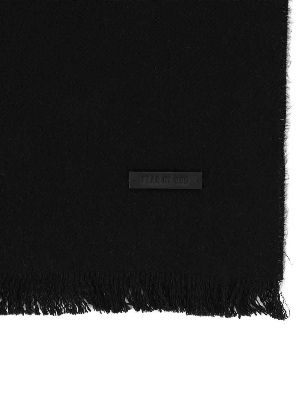 Fear Of God logo-patch fringed scarf Zwart