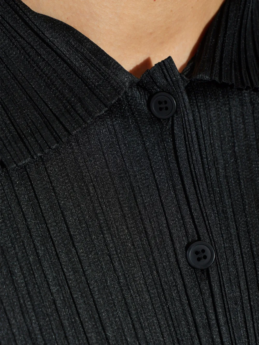 Pleats Please Issey Miyake pleated cardigan Zwart