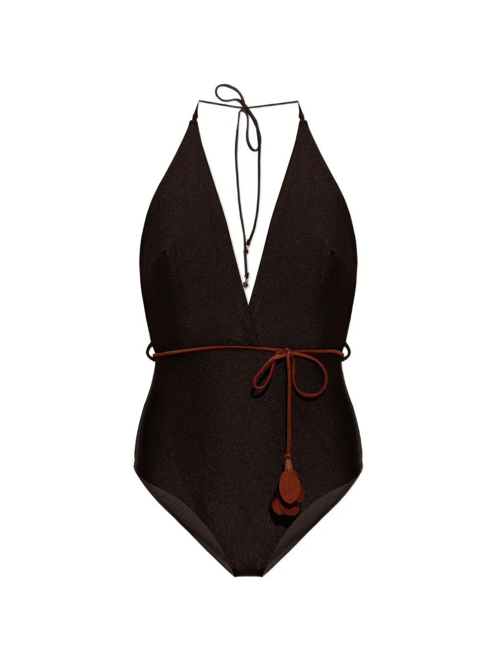 ZIMMERMANN Echo Flower plunge one-piece - Marrone