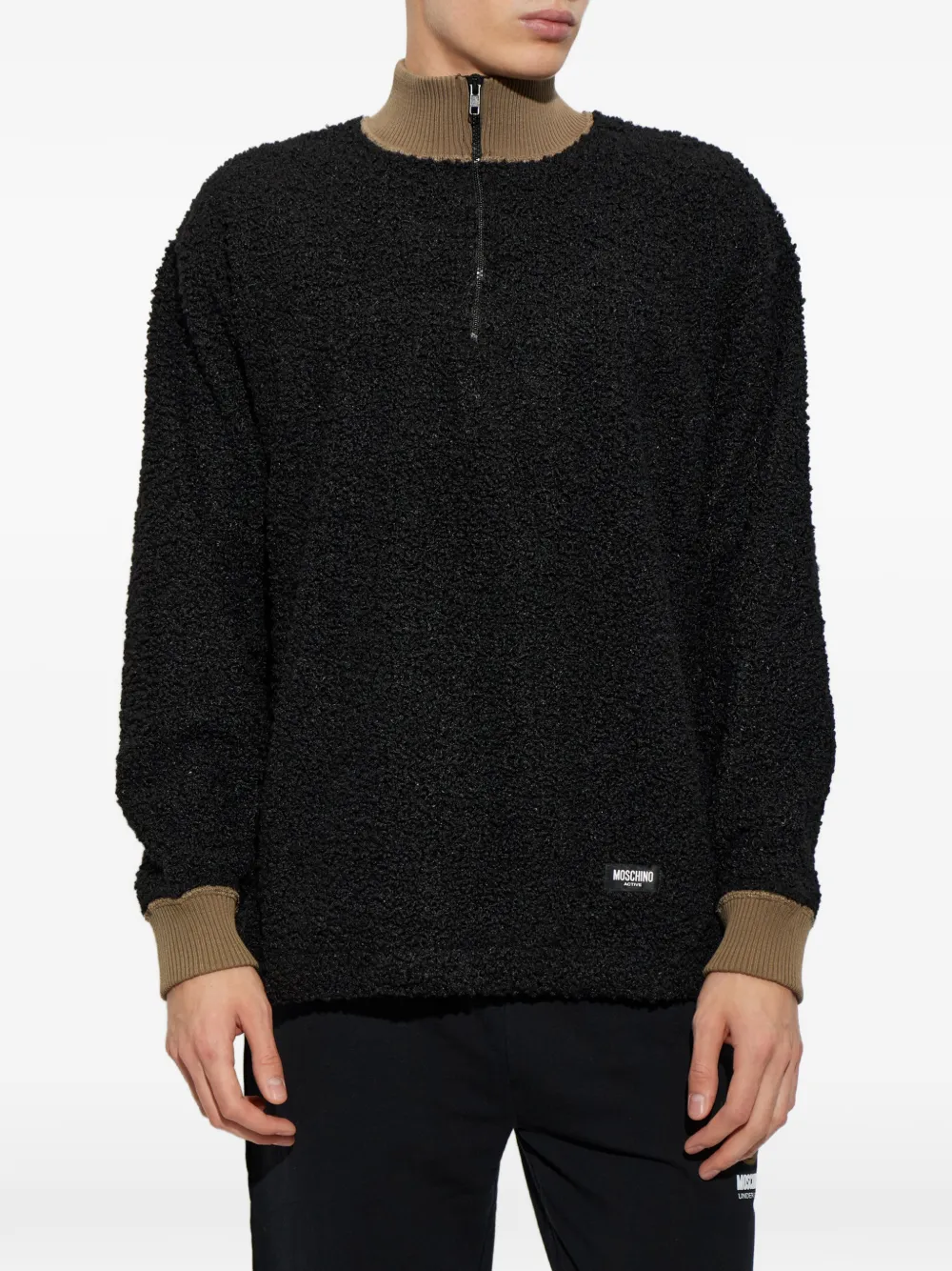 Moschino half-zip sweatshirt Zwart