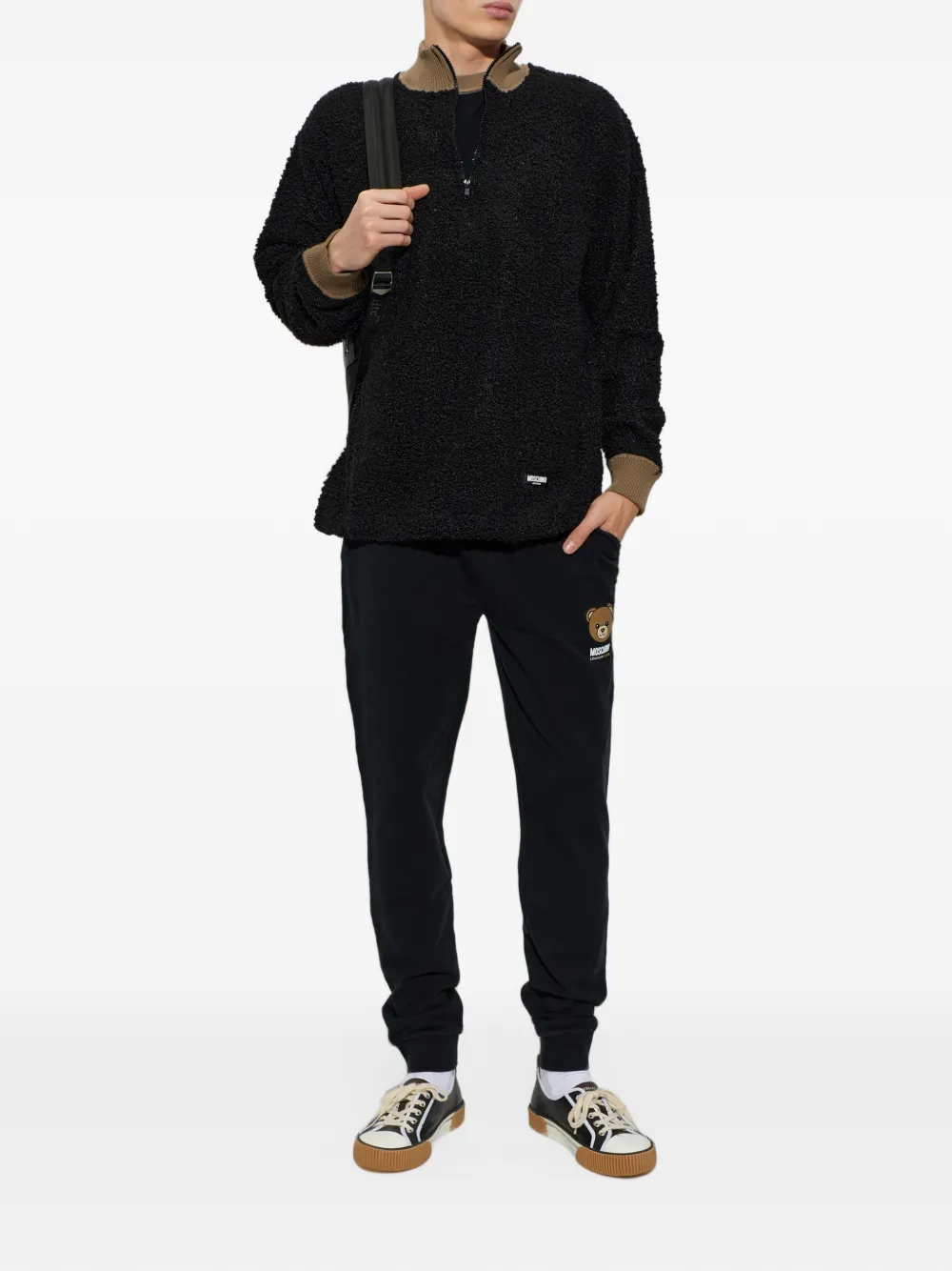 Moschino half-zip sweatshirt Zwart