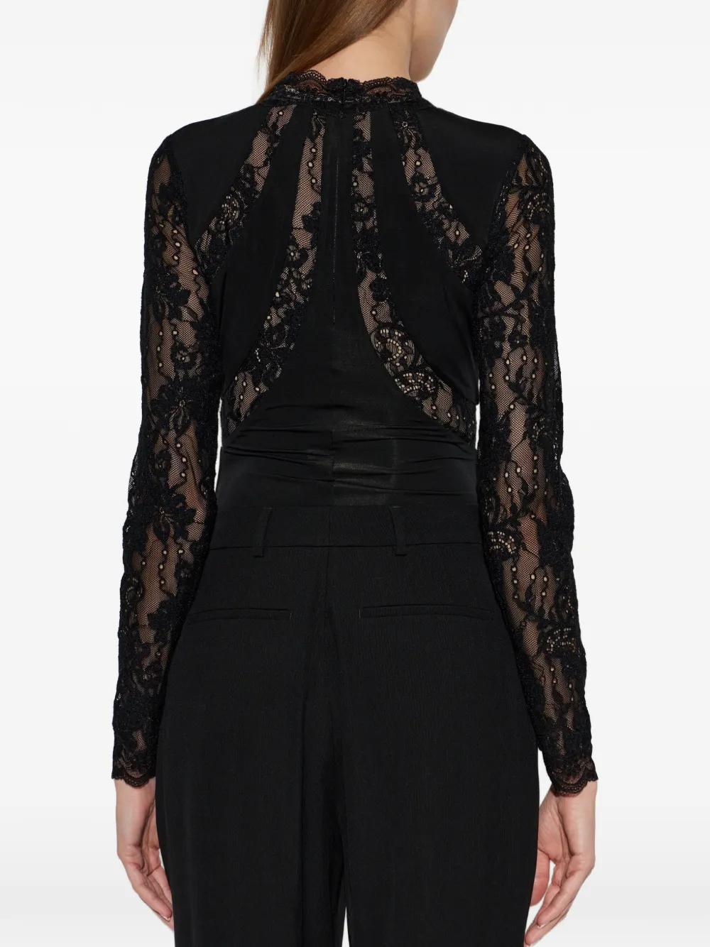 ZIMMERMANN Clash lace spliced bodysuit Zwart