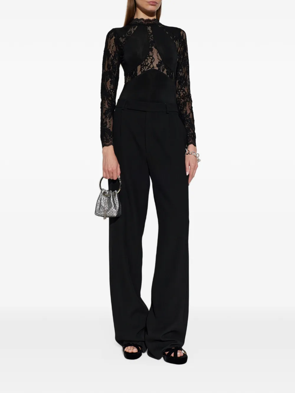 ZIMMERMANN Clash lace spliced bodysuit Zwart