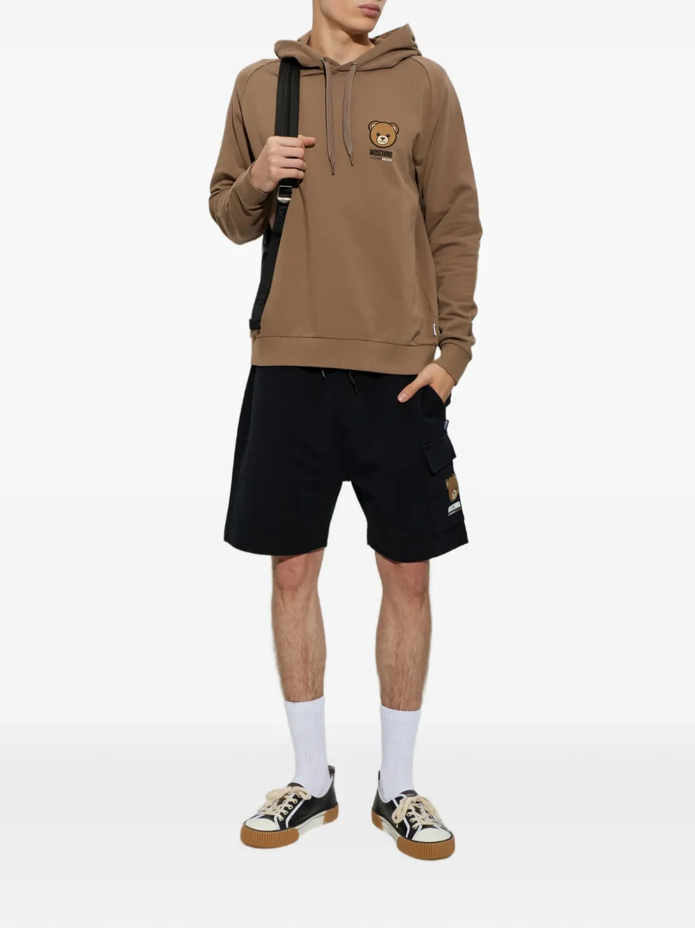 Moschino Teddy Bear patch hoodie Bruin