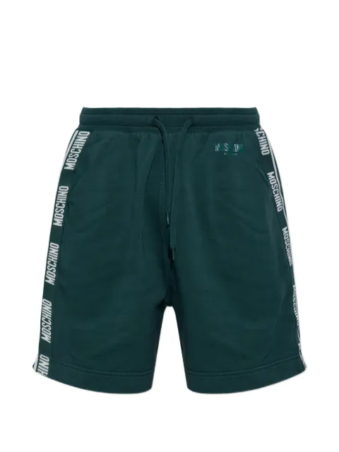 Moschino logo-tape track shorts