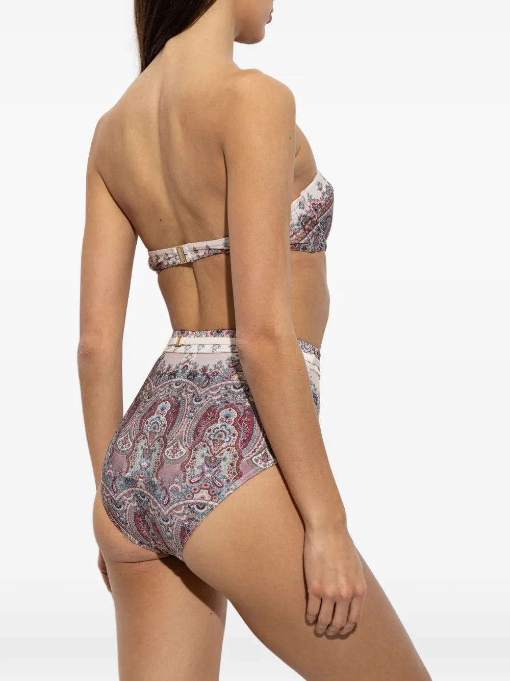 ZIMMERMANN Fairlight high waist bikini pants Beige