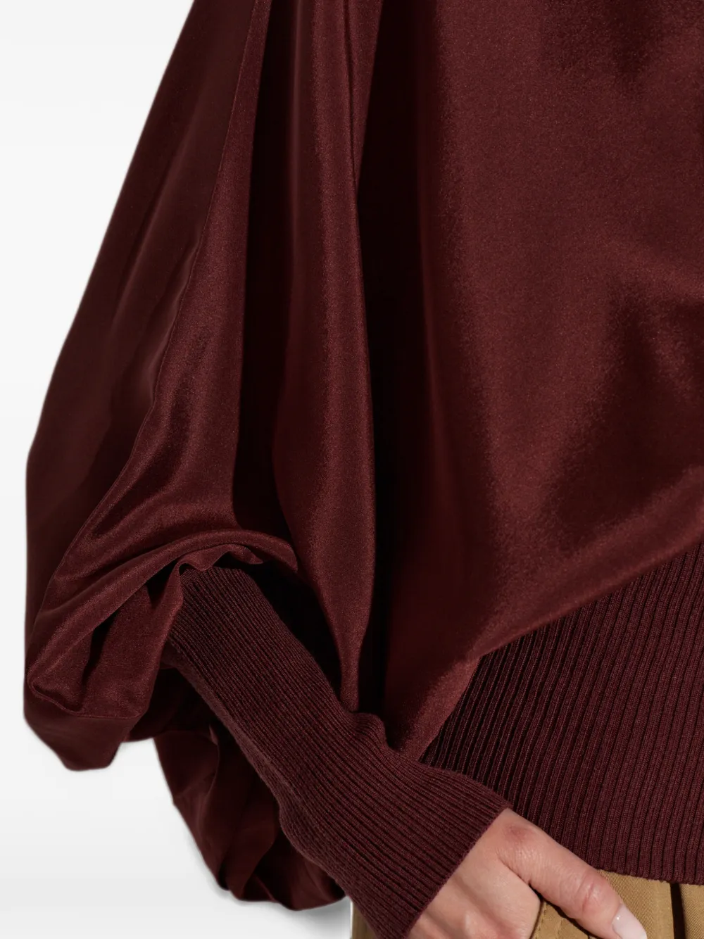ZIMMERMANN Clash silk bomber jacket Rood