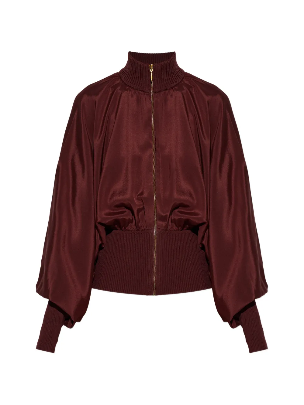 ZIMMERMANN Clash silk bomber jacket - Rouge ZIMMERMANN Clash silk bomber jacket - Rouge