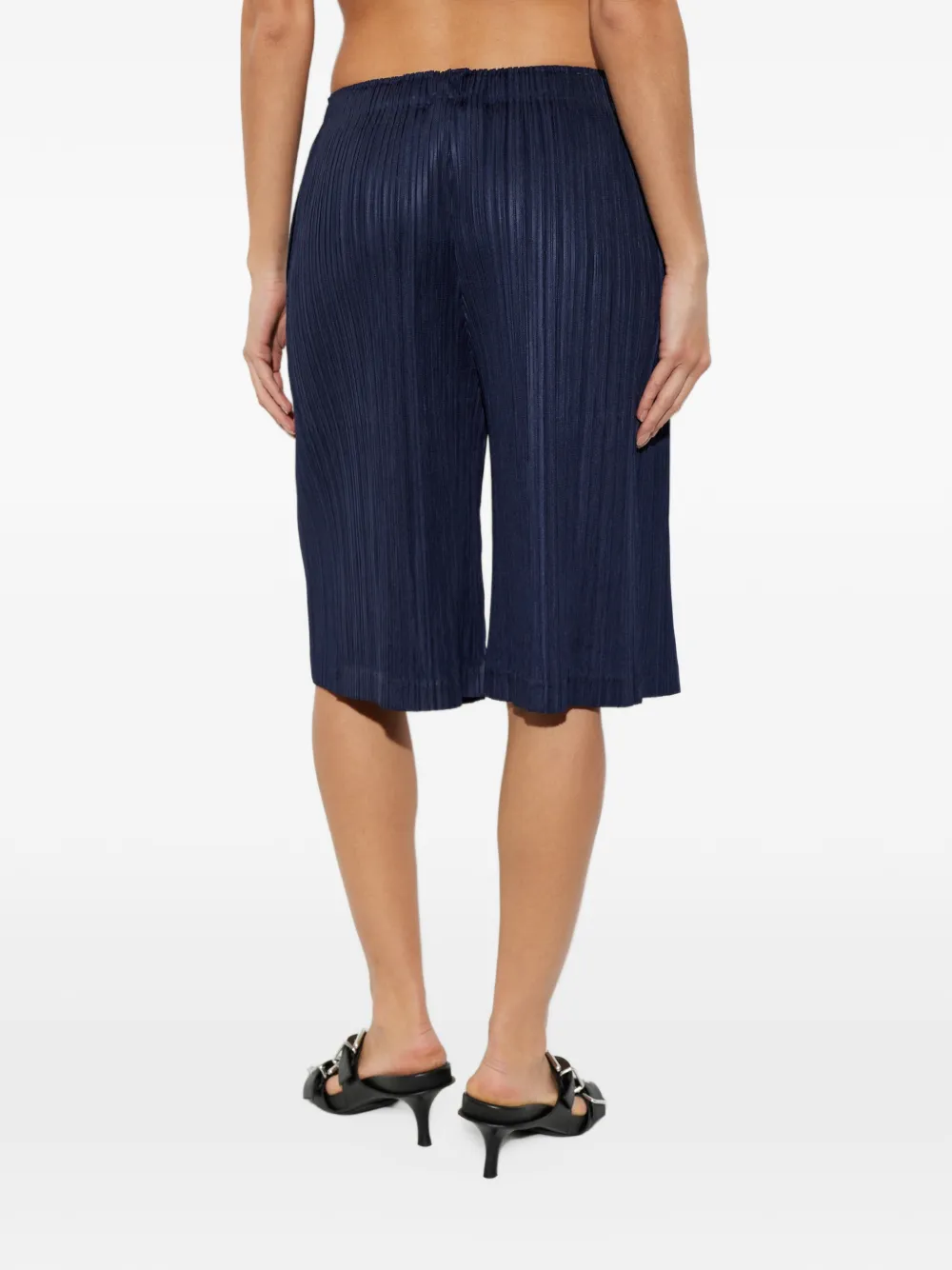 Pleats Please Issey Miyake Geplooide shorts Blauw