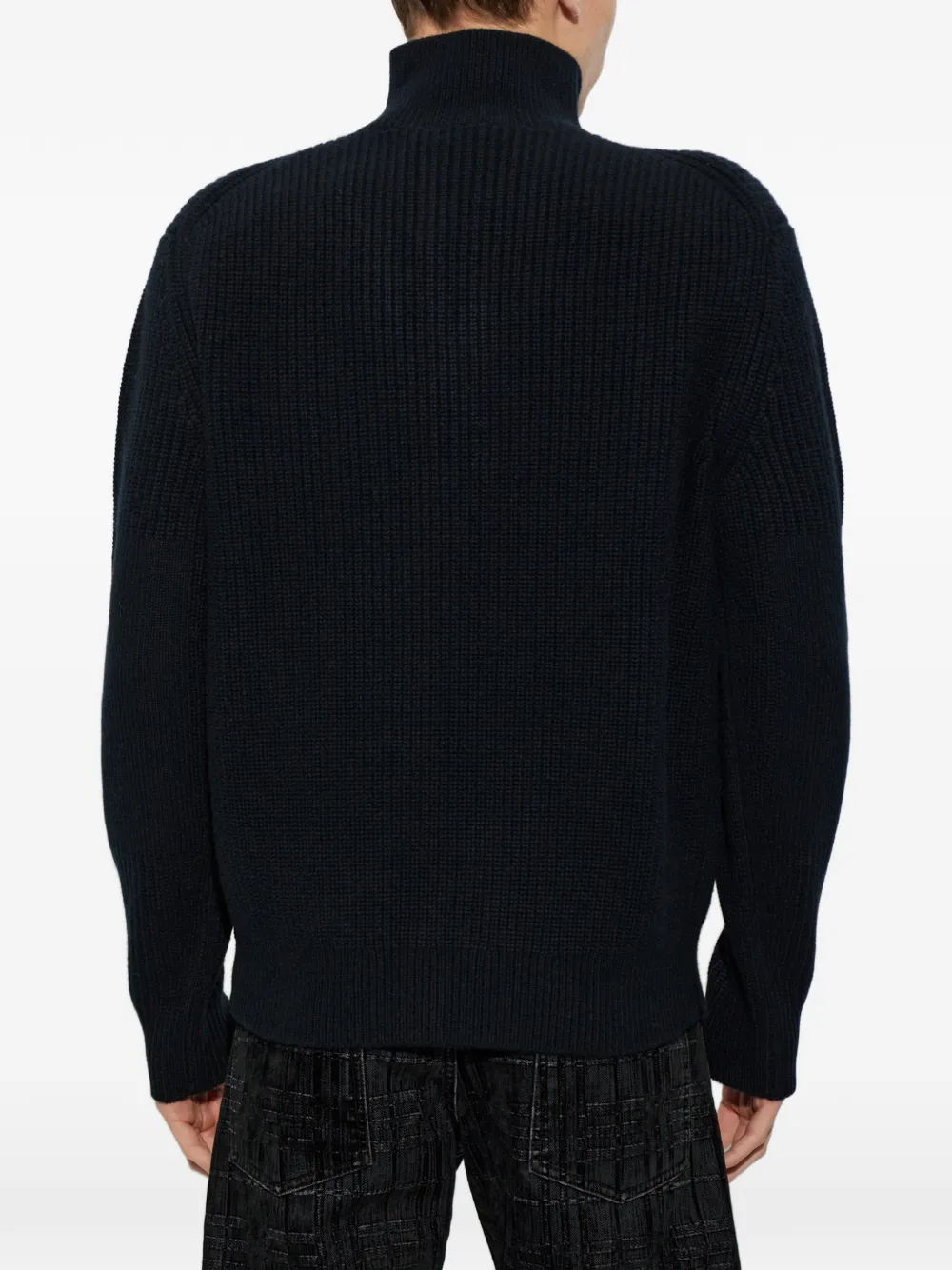 Burberry cashmere half-zip sweater Zwart