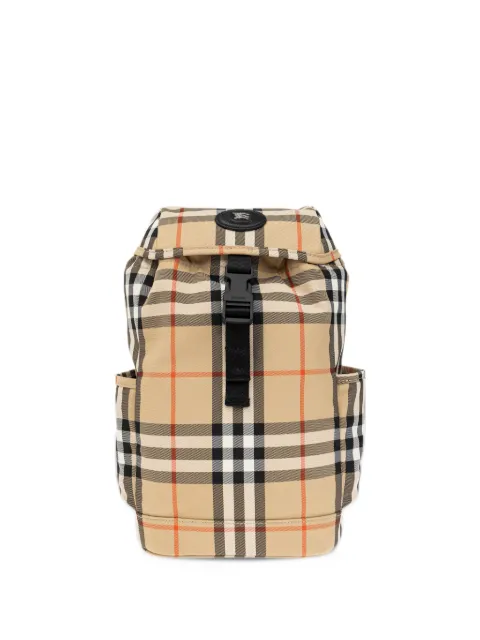 Burberry Kids check-pattern logo-patch backpack