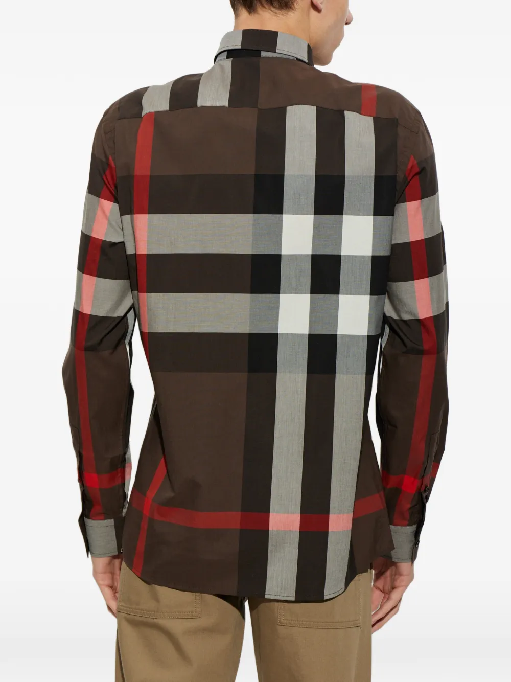 Burberry Geruit overhemd Bruin