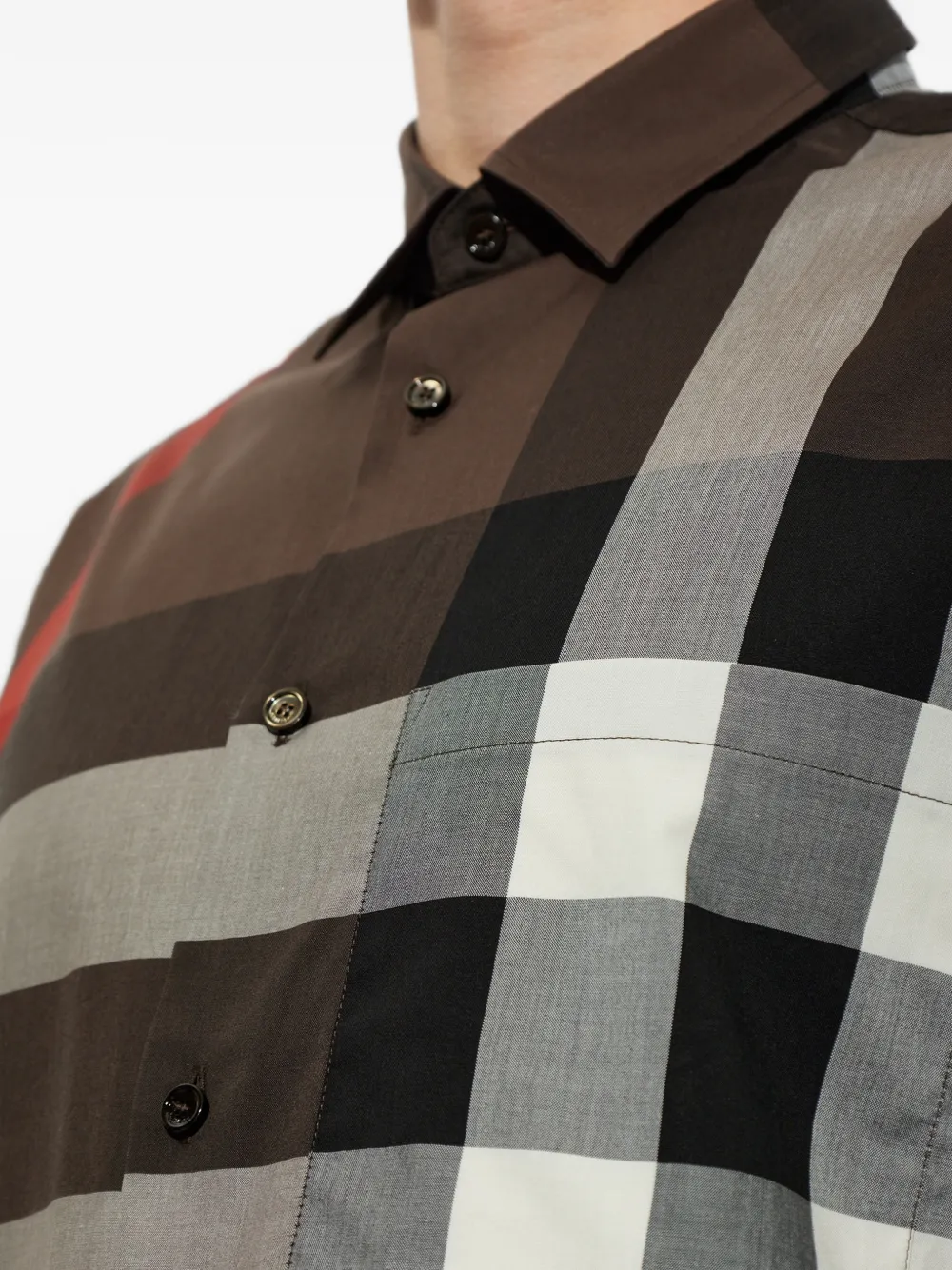 Burberry Geruit overhemd Bruin