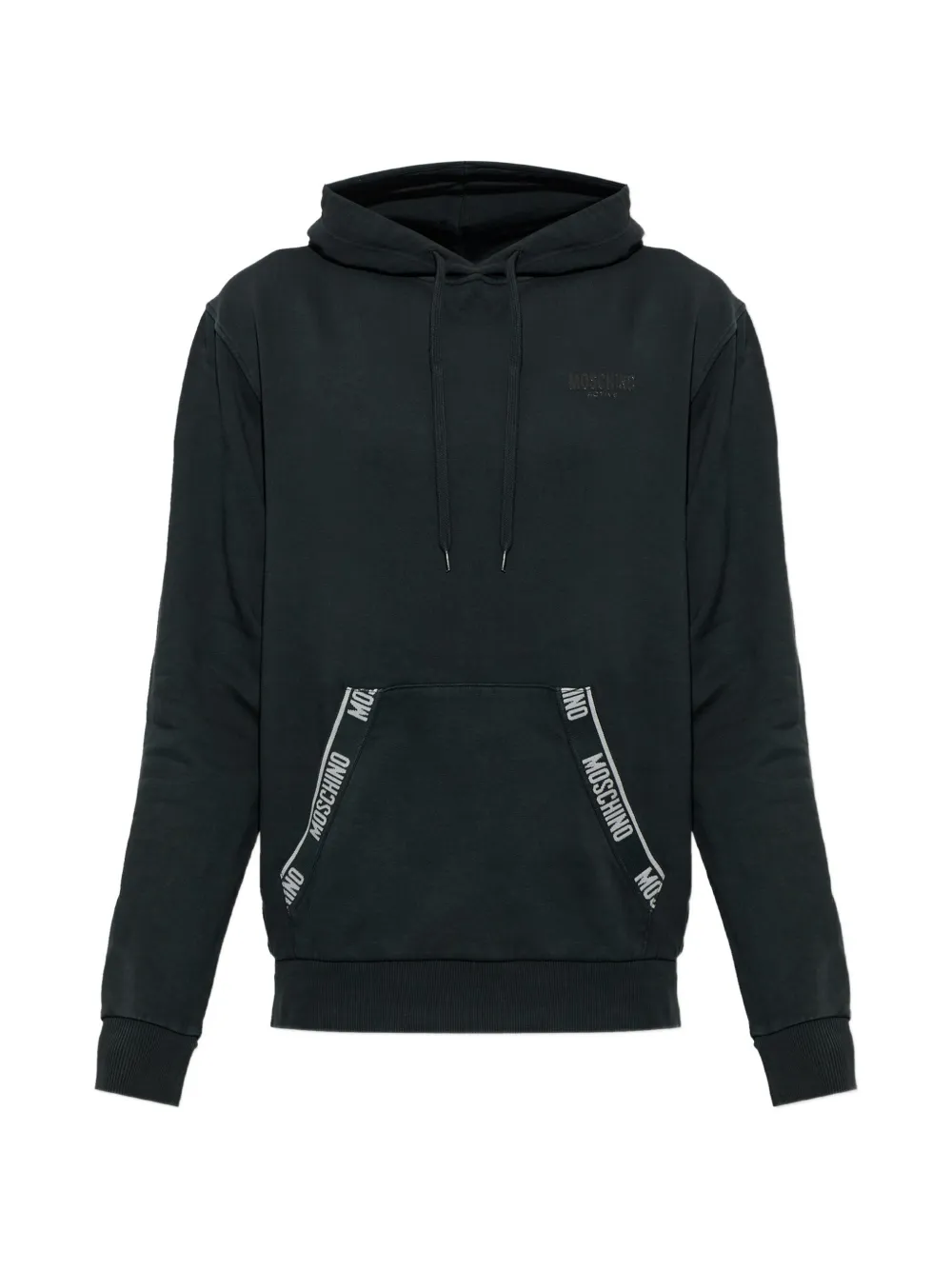 Moschino logo-trim hoodie - Nero
