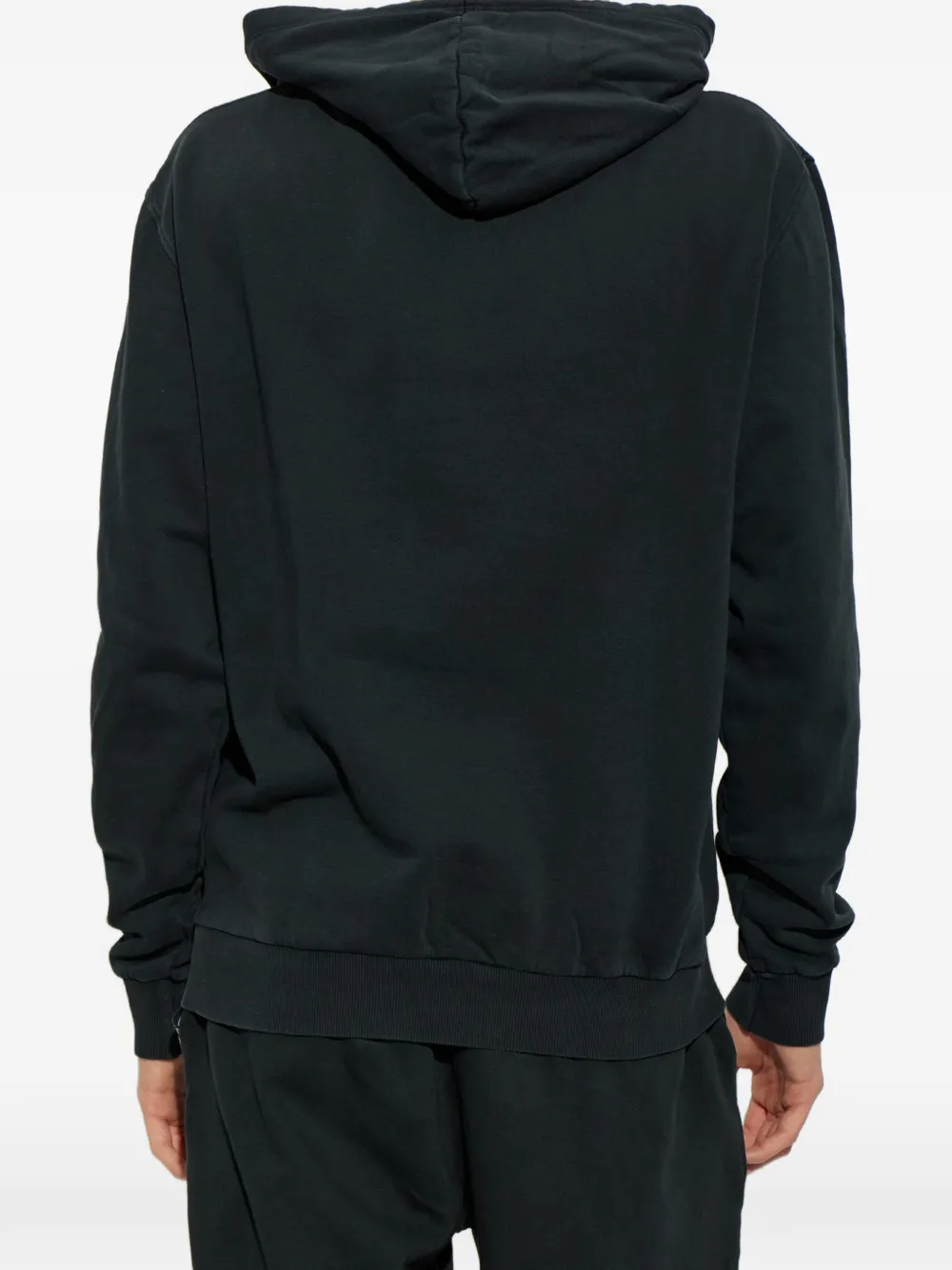 Moschino logo-trim hoodie Zwart