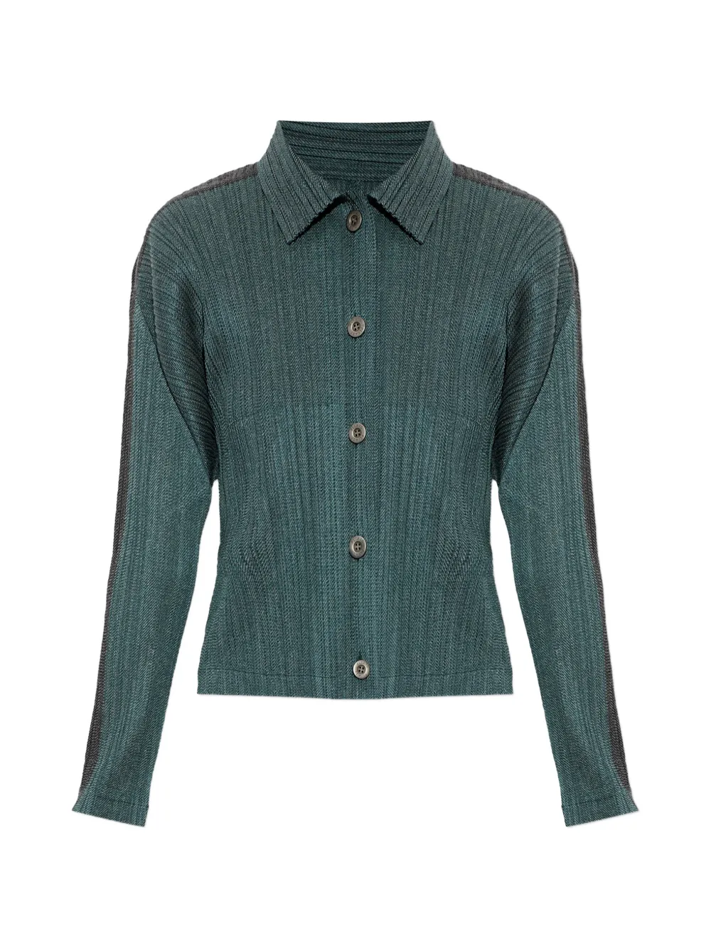 Issey Miyake pleated cardigan - Verde